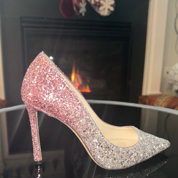 Jimmy Choo Shoes - Jimmy Choo pink ombré glitter shoes